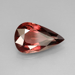 Zircão rosa natural 5,53ct, formato de pêra, VS