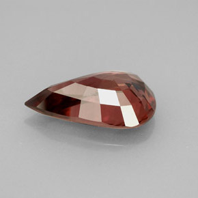 Zircão rosa natural 5,53ct, formato de pêra, VS