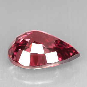 Zircão rosa natural 5,50ct, formato de pêra, VS