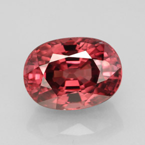 Zircão rosa natural 5,43ct, corte oval, VS