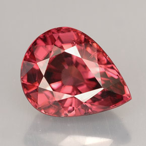 Zircão rosa natural 5,84ct, formato de pêra, VVS-VS