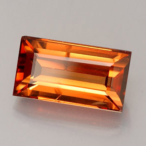 Zircão laranja natural 4,12ct, baguete, VS