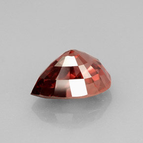Zircão rosa natural 4,20ct, formato de pêra, VVS