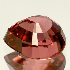 Zircão rosa natural 4,25ct, formato de pêra, VVS
