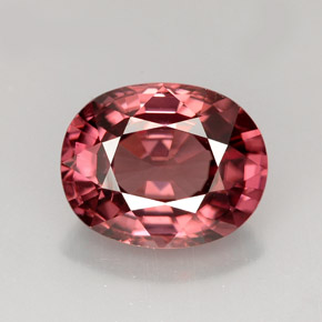 Zircão rosa natural 4,79ct, corte oval, VVS-VS