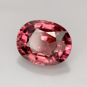 Zircão rosa natural 4,79ct, corte oval, VVS-VS