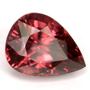 Zircão rosa natural 4,50ct, formato de pêra, VVS