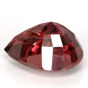 Zircão rosa natural 4,50ct, formato de pêra, VVS