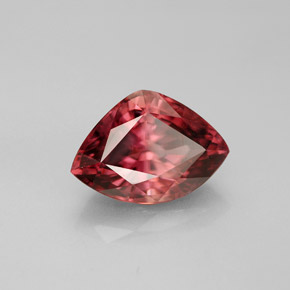 Zircão rosa natural 4,12ct, forma extravagante, VVS