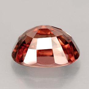 Zircão laranja natural 4,50ct, corte oval, VVS