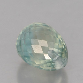 Zircão verde natural 1,82ct, briolete, VS