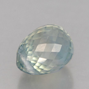 Zircão verde natural 1,82ct, briolete, VS
