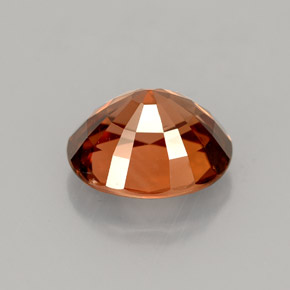 Zircão laranja natural 4,07ct, corte oval, VVS