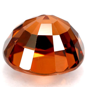 Zircão laranja natural 4,64ct, corte oval, VVS