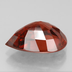 Zircão laranja natural 4,14ct, formato de pêra, VVS
