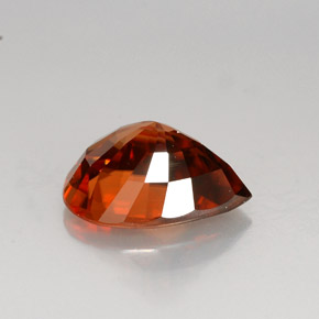 Zircão laranja natural 4,79ct, formato de pêra, VVS-VS