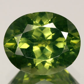 Zircão verde natural 3,64ct, corte oval, VS