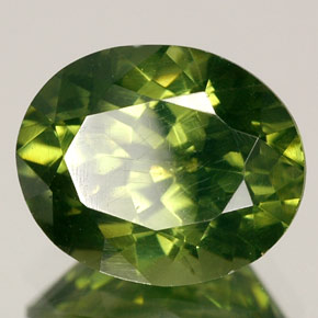 Zircão verde natural 3,64ct, corte oval, VS