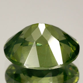 Zircão verde natural 3,64ct, corte oval, VS