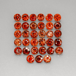 Pedras preciosas de zircão laranja natural de  ct, corte redondo, VVS-VS