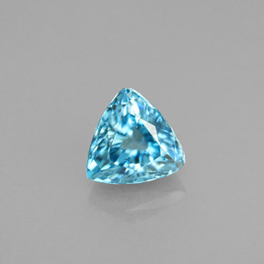 Zircão azul natural 1,61ct, trillion, VVS-VS