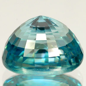 Zircão azul natural 5,80ct, corte oval, VVS-VS