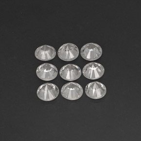 Pedras preciosas de zircão branco natural de  ct, corte redondo, VVS