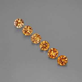 Pedras preciosas de zircão laranja natural de  ct, corte redondo, VVS-VS