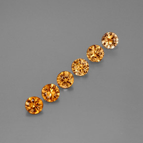 Pedras preciosas de zircão laranja natural de  ct, corte redondo, VVS-VS
