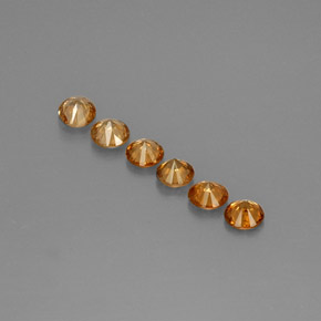 Pedras preciosas de zircão laranja natural de  ct, corte redondo, VVS-VS