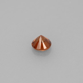 Zircão laranja natural 0,45ct, corte redondo, VVS