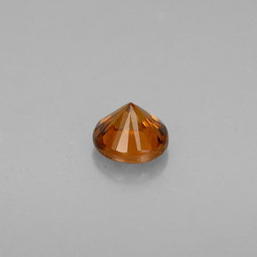 Zircão laranja natural 0,60ct, corte redondo, VVS