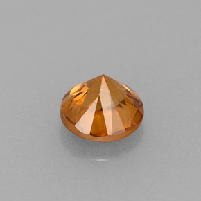 Zircão laranja natural 0,57ct, corte redondo, VS