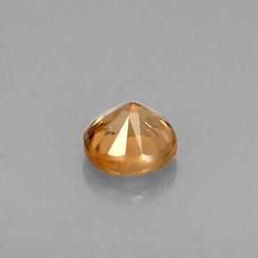 Zircão laranja natural 0,63ct, corte redondo, VVS-VS