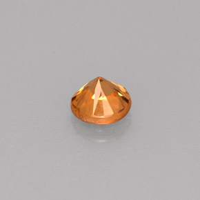 Zircão Laranja Natural 0.57ct, Corte Redondo, VVS