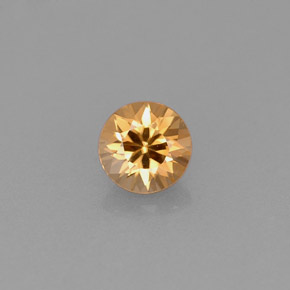 Zircão laranja natural 0,61ct, corte redondo, VVS-VS