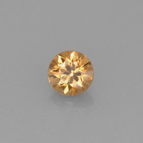 Zircão laranja natural 0,61ct, corte redondo, VVS-VS