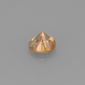 Zircão laranja natural 0,61ct, corte redondo, VVS-VS