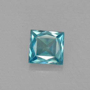 Zircão Azul Natural 1.36ct, Quadrado, VS