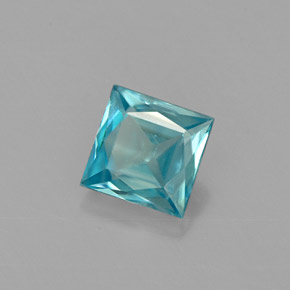 Zircão Azul Natural 1.36ct, Quadrado, VS