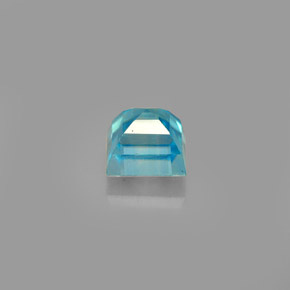Zircão azul natural 1,02ct, quadrado, VS
