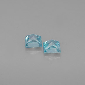 Pedras preciosas de zircão azul natural de  ct, quadrado, VS