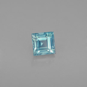 Zircão azul natural 0,84ct, quadrado, VVS-VS
