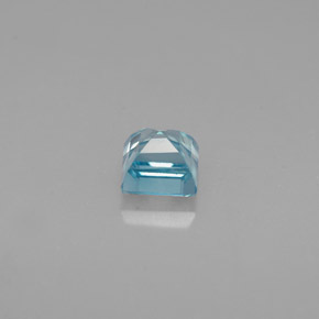 Zircão azul natural 0,76ct, quadrado, VVS-VS
