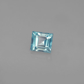 Zircão azul natural 0,70ct, quadrado, VVS-VS
