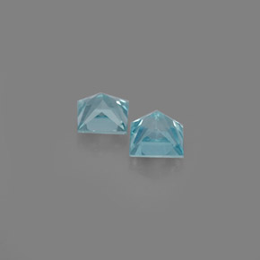 Pedras preciosas de zircão azul natural de  ct, quadrado, VS