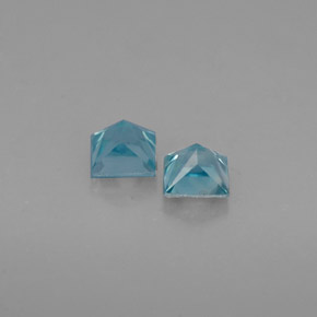 Pedras preciosas de zircão azul natural de  ct, quadrado, VS