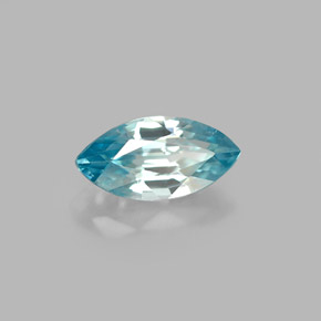 Zircão azul natural 1,24ct, marquise, VVS