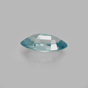 Zircão azul natural 1,24ct, marquise, VVS