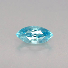 Zircão azul natural 0,72ct, marquise, VVS